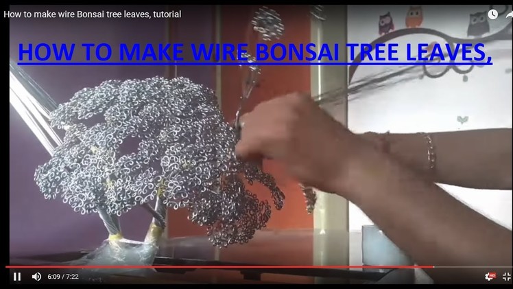 How to make wire Bonsai tree leaves, tutorial