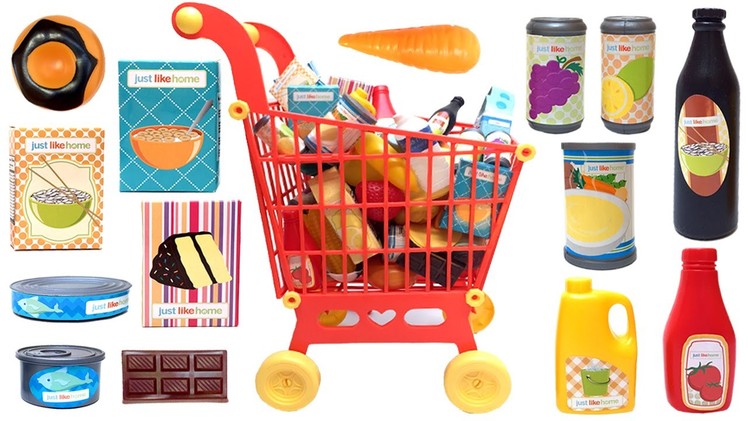 Just Like Home Mega Grocery Playset Supermarket Game Juego de Supermercado Toy Food