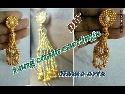 Long chain earrings - making of earrings | jewellery tutorials
