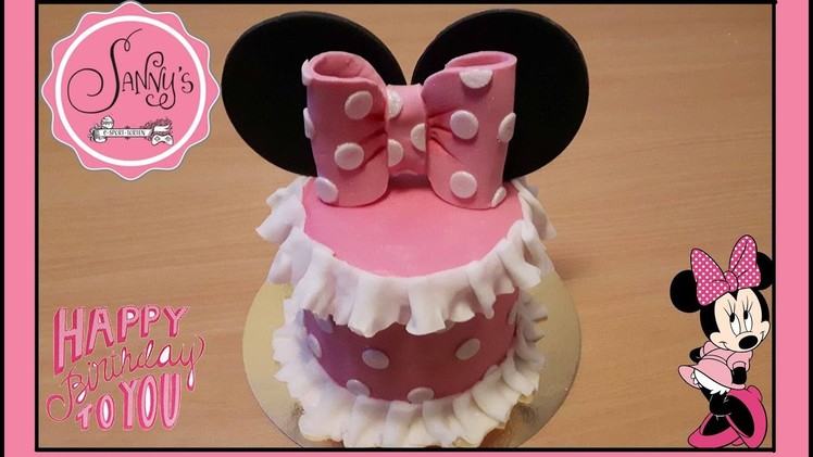 Minni Mouse Geburtstagsorte.Minni Mouse Birthdaycake. how to make by Sanny´s e-Sport Torten