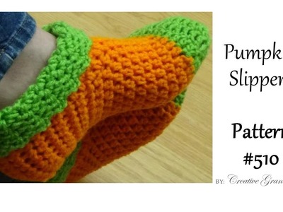 New Crocheted Pumpkin Slipper Booties  Quick and Easy