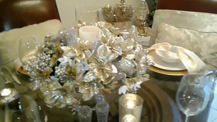 New! LUXE Dollar Tree Christmas(under $50)tablescape "GOLDEN CHRISTMAS"