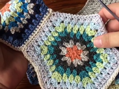 Part 1 of 3: Continuous JAYG using SC and PLT for Hexagons - motif single crochet joining method, a