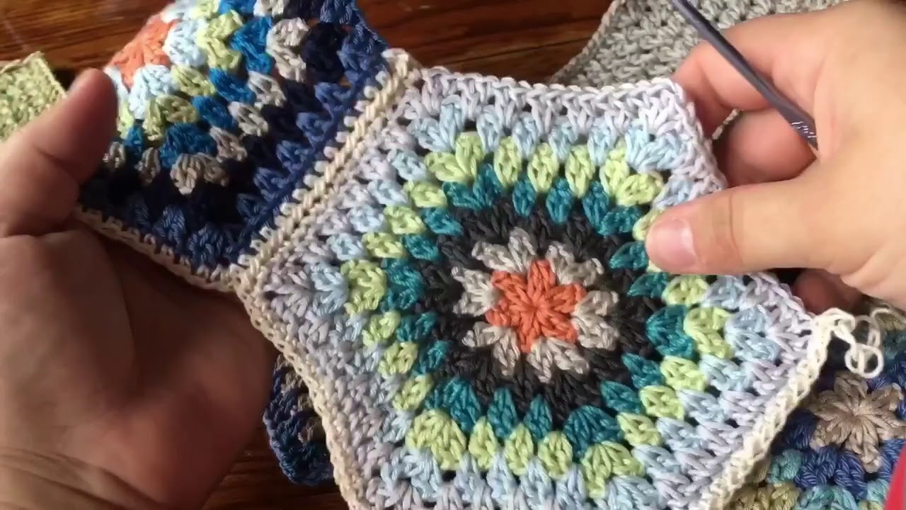 Part 1 of 3: Continuous JAYG using SC and PLT for Hexagons - motif single crochet joining method, a