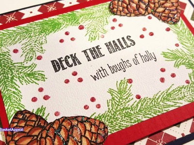 Pinecones & Holly Christmas Card | Maymay Made It Stamp Set