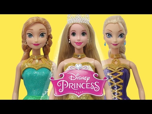 Play Doh Disney Princess Anna Elsa Frozen Rapunzel Wedding Dress