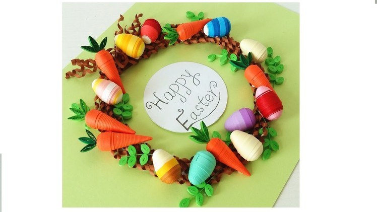 Quilling Wreath for Easter  2. Quilling Easter