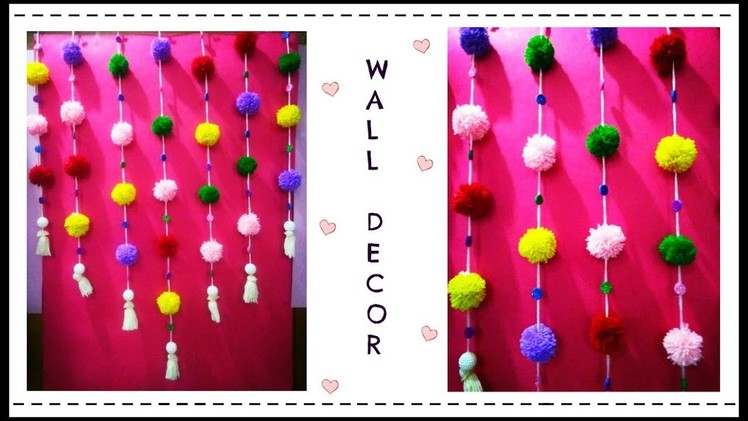 Simple Wool Wall Decor | Room Decor Idea using Yarn