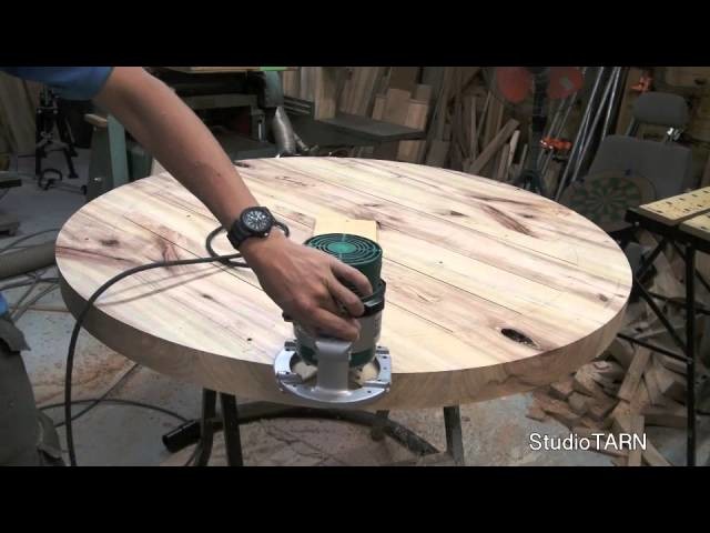 StudioTARN Making movie.Solid Kusu Chabudai（circle table)