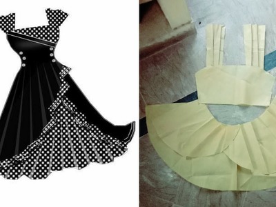 STYLISH DRESSES FOR GIRLS 2017-cutting tutorial of this stylish black frocks