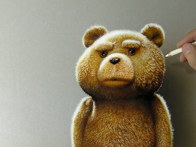 Ted Teddy Bear Drawing - How to draw 3D Art