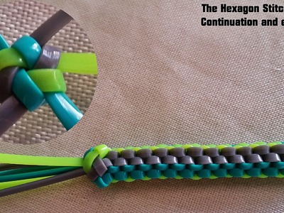 The Hexagon Stitch Lanyard Part 2- Continuing with 3 more "box" hexagon stitches & an End stitch