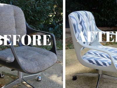 Vintage Chromcraft Office Chair Makeover (PART 2): Furniture Makeover - Thrift Diving