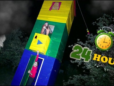24-HOURS CHALLENGE ● 3-STOREY HOUSE FROM DUCT TAPE - DIY