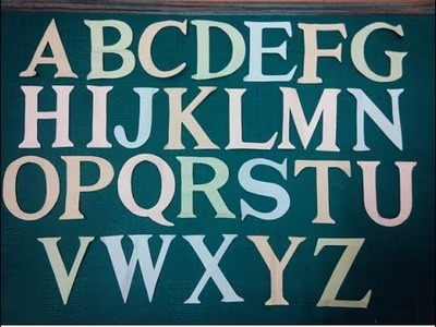 A-Z Letter Cutting -Times New Roman Font Style