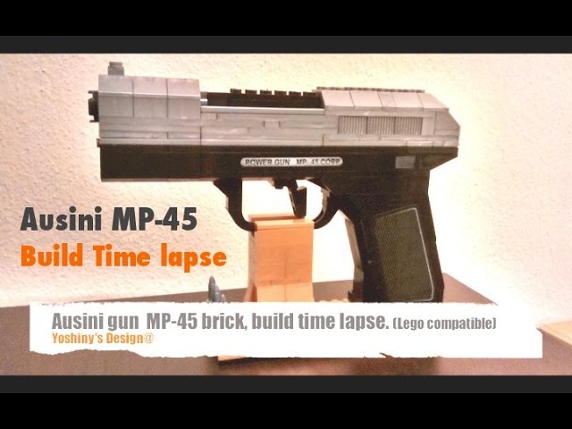Ausini brick gun MP-45 build Time lapse (Lego compatible)