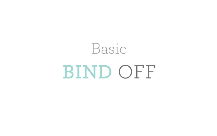 Basic Bind Off