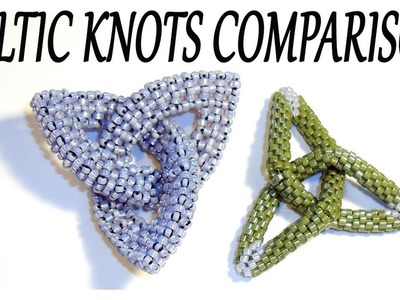 Beaded Celtic Knot comparison - CRAW Celtic Knot vs Peyote stitch Celtic Knot