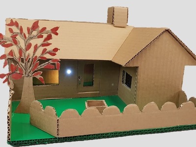Building cardboard House -Garden Villa - Dream-house