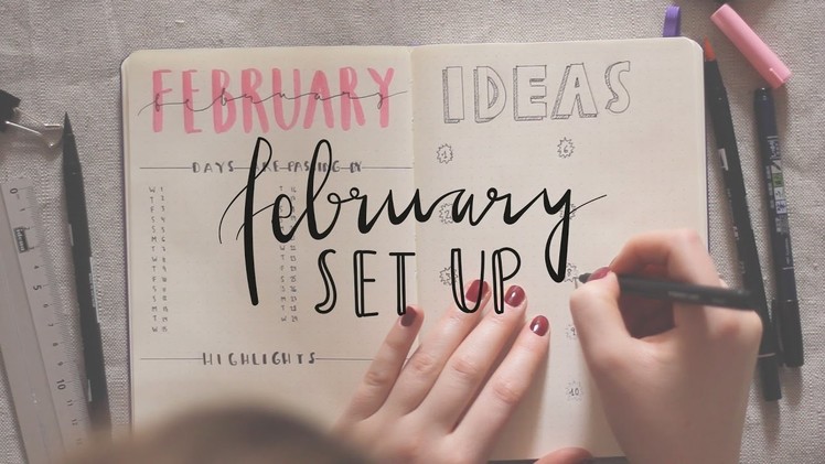 Bullet journal setup | february