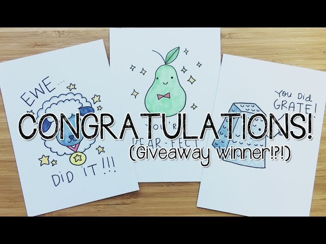Congratulations PUNS greeting cards~! | Doodle with Me