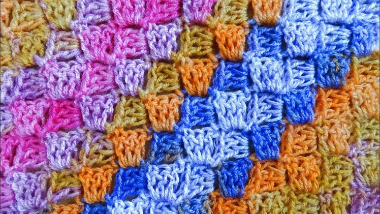 Corner to Corner Crochet - Plus Color Change & Decrease - Right