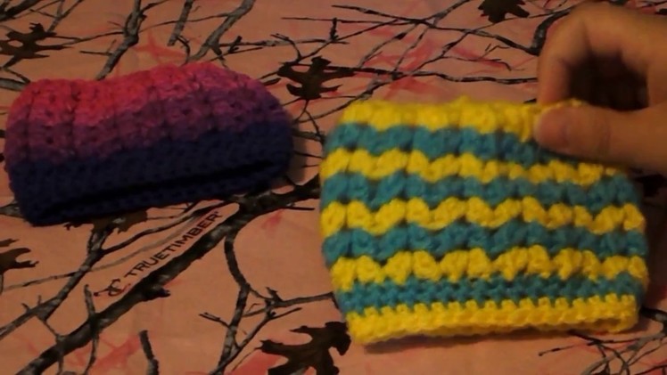 Crochet V-Stitch Messy Bun Doll Hat