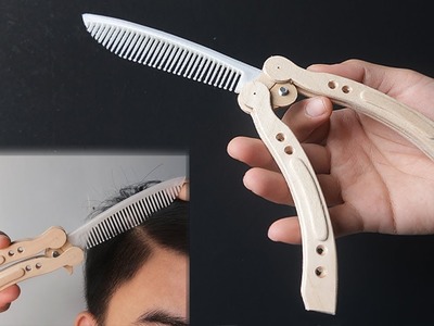 CS:GO inspired Butterfly Knife shaped COMB DIY tutorial