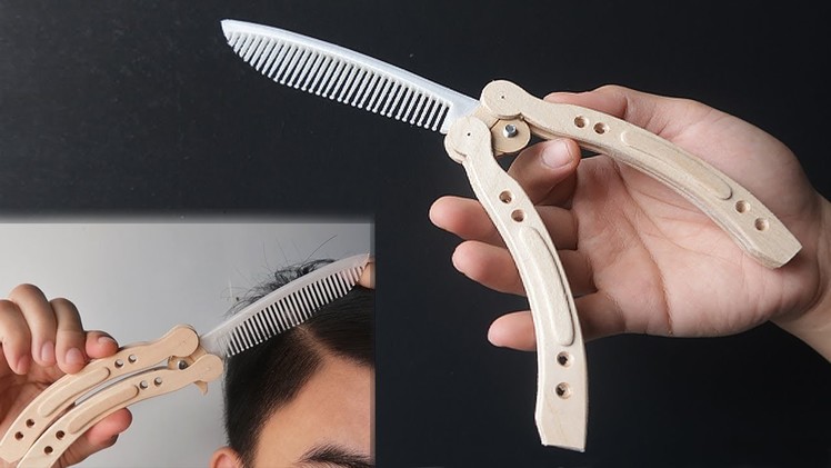CS:GO inspired Butterfly Knife shaped COMB DIY tutorial