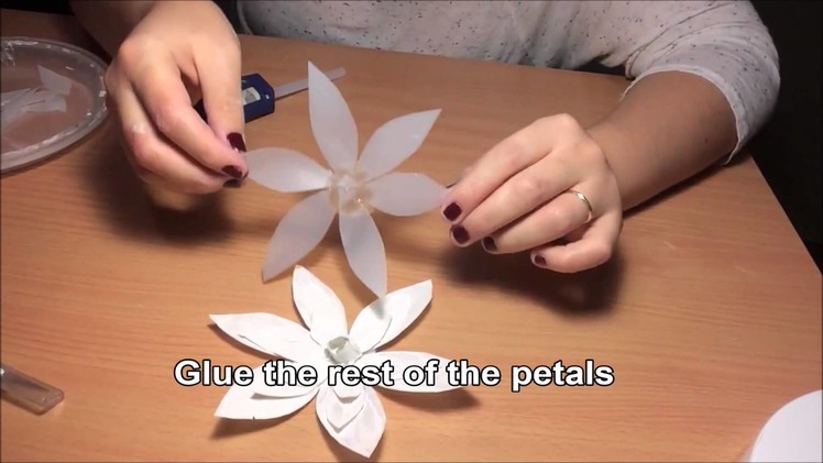 Decorated canvas with Plastic Flower