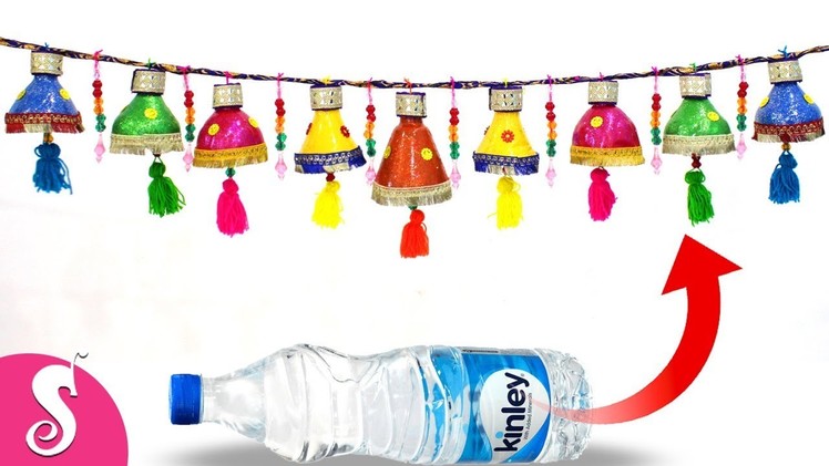 Diwali TORAN.Door Hanging from Waste Plastic Bottles | Door Decorating idea | Best out of waste