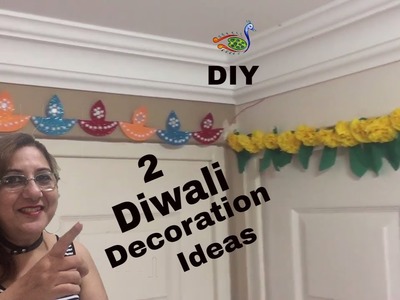 DIY 2 Diwali Decorations Ideas - Toran with Creape Paper, Foamy -Part 2.Sangeeta´s Kreations