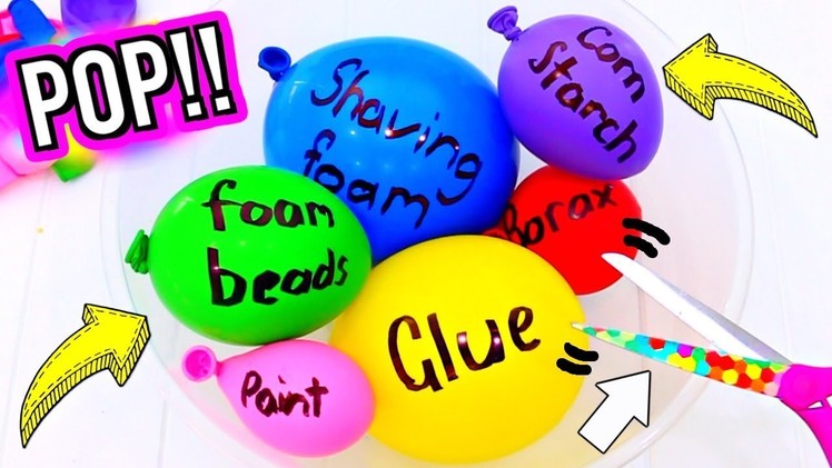 DIY BALLOON Popping SLIME! Making Slime with Balloons! How to Make POPULAR BALLOON SLIME!
