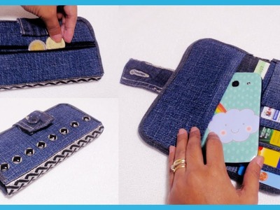 DIY Denim Wallet From Old Jeans  NO SEW *How to Make Your Own Wallet at Home