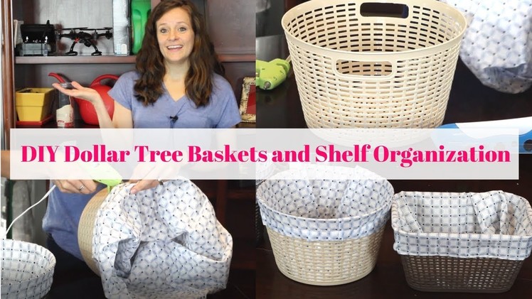DIY Dollar Tree Baskets | Dollar Tree Shelf Organization