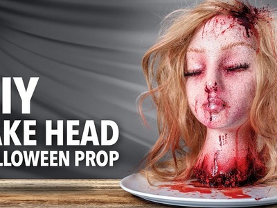 DIY Fake head Halloween prop