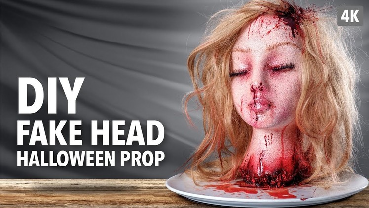 DIY Fake head Halloween prop