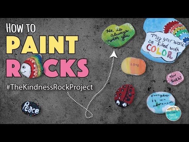 DIY How to Paint Rocks | The Kindness Rock Project | Easy Kids Craft