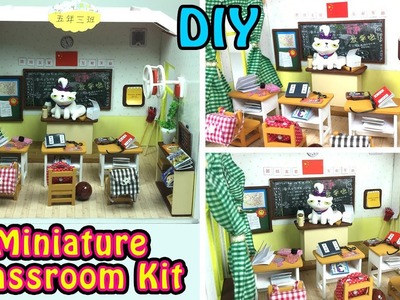 DIY Miniature Classroom Kit - How to Make Miniature Dollhouse