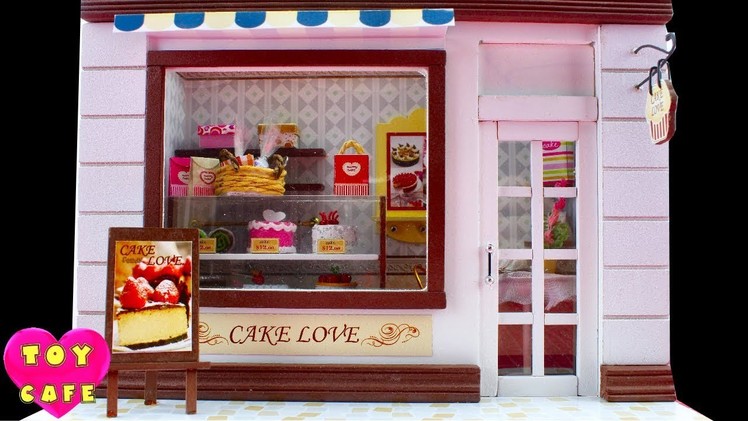 DIY Miniature Dollhouse Kit With Working Lights, Cake Love.