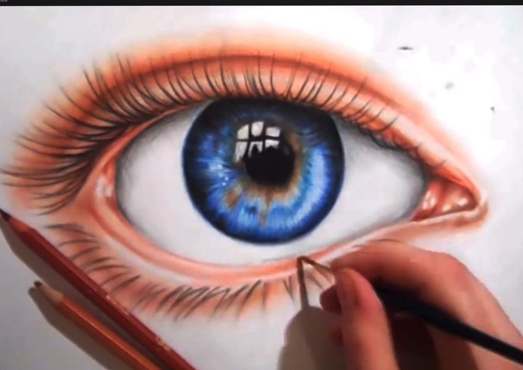 Drawing an Eye using Colored Pencils