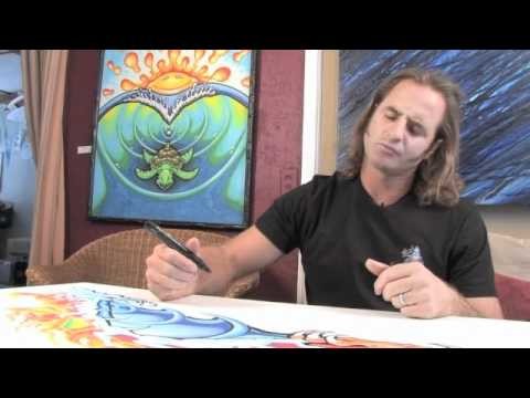 Drew Brophy painting 8' pieces with Uni Posca Paint Pens