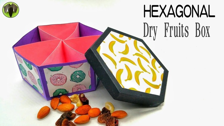 Dry Fruit Box (Hexagonal) for Diwali | Christmas | Eid - DIY | Tutorial by Paper Folds - 814