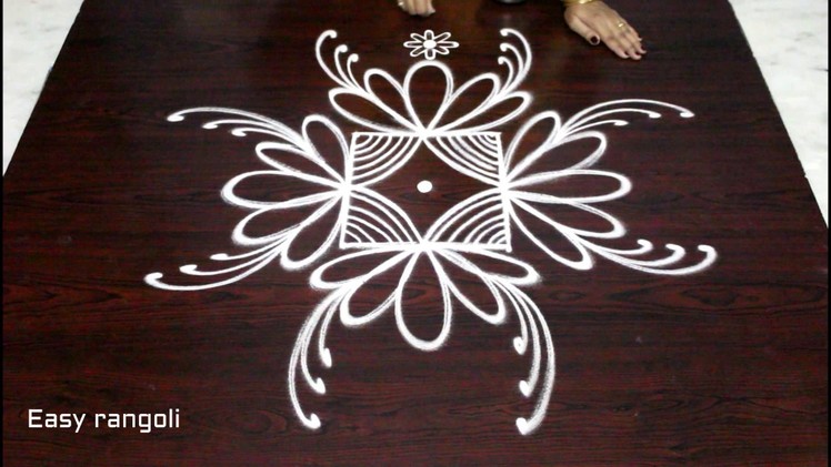 Easy creative rangoli designs with 3x3 dots - beautiful kolam designs - easy rangoli designs