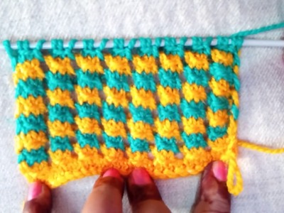 Easy Two Color Knitting Pattern no. 43|Hindi
