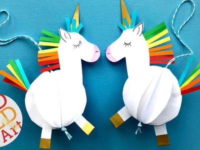 Easy Unicorn DIY Decor - Paper DIYs - Room Decor - DIY Unicorn Ornament