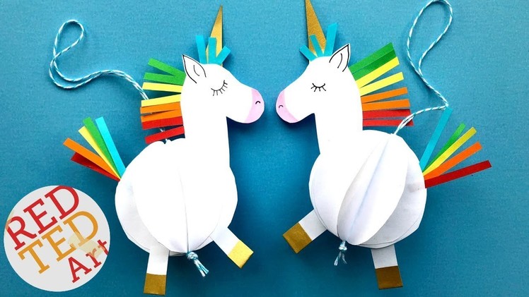 Easy Unicorn DIY Decor - Paper DIYs - Room Decor - DIY Unicorn Ornament