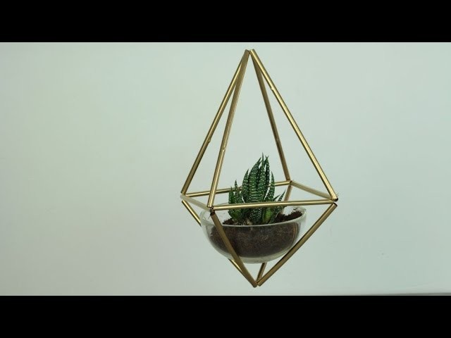 Geometric Plant Holder Using Straws
