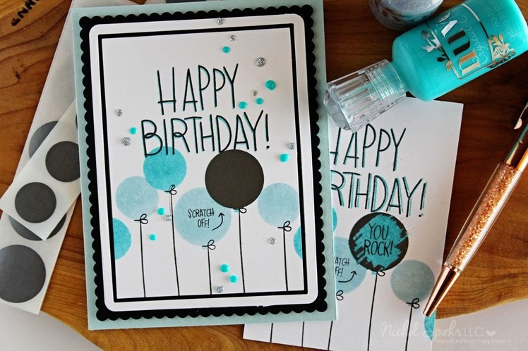 Happy Birthday Scratch Off Card (Simon Says Stamp Sept Card Kit)