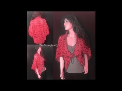How to Crochet a Granny Square Shrug Pattern #74│by ThePatternfamily